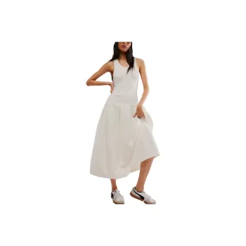 FREE PEOPLE Drops Of Venus Midi Dress Sleeveless Dress Women's Optic White/Optical White