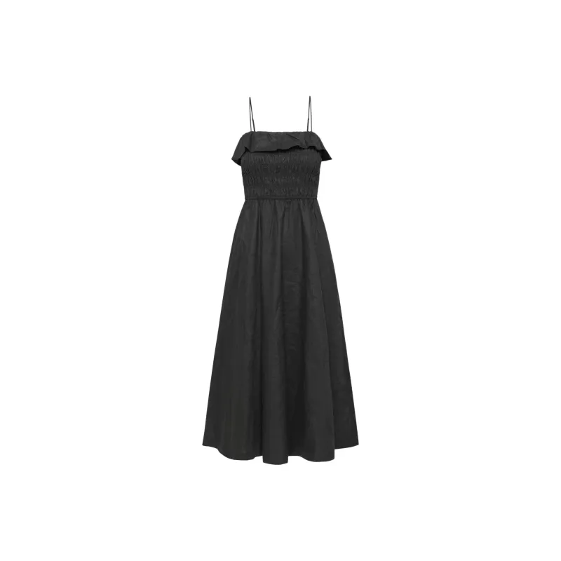 ARITZIA Wilfred Portea Linen Dress Slip Dresses Women's Black-0