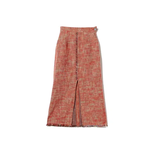 Beams Casual Long Skirts Women's Red