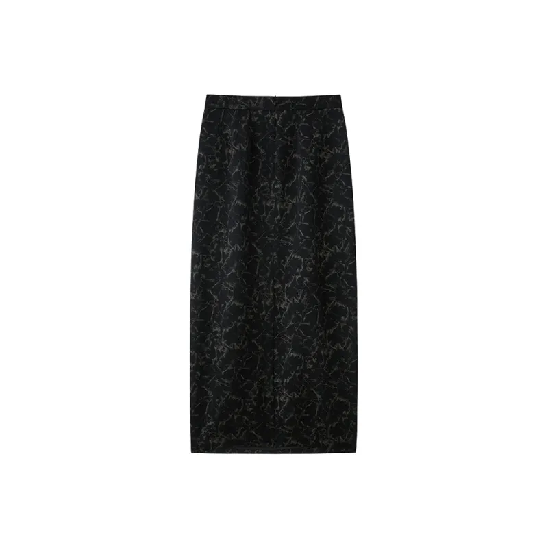 ZHOUMIAO Casual Long Skirts Women's Black-0