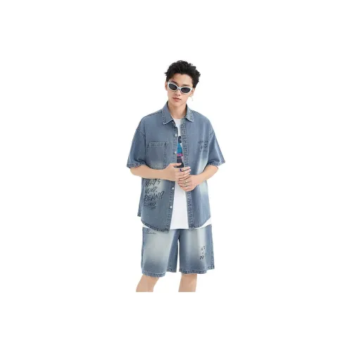 Three Blessings Casual Sportswear Men's Blue