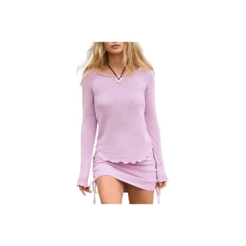 FREE PEOPLE Cabo Sweater Skirt Set Skirt Set Women's Candy Lilac/Candy Light Purple