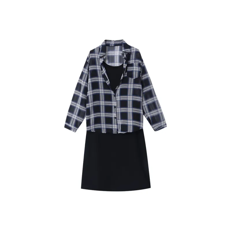 CHARM PICK Skirt Set Women's Blue-0