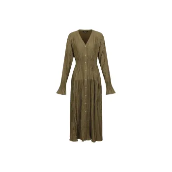 UR Long Sleeved Dress Women's Dark Khaki