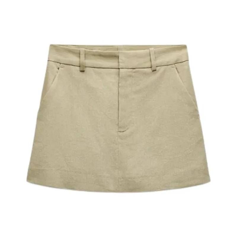 ZARA Casual Short Skirts Women's Green-0