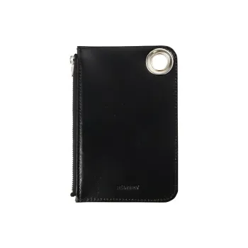 Beams Cow Leather Card Holder Regular Women's Black