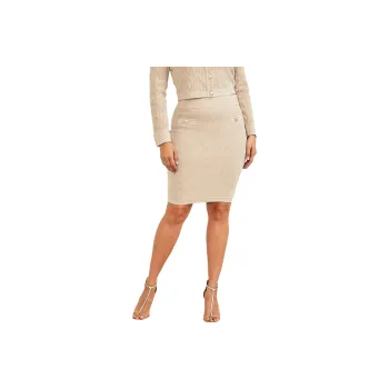 GUESS Penelope Sweater Skirt Casual Short Skirts Women's Beige
