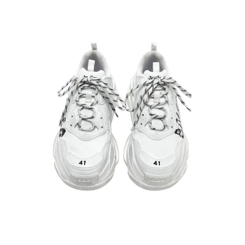 Balenciaga Triple S Casual Shoes Men's White-3