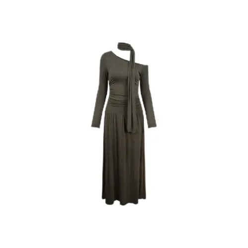 ABBY GODDESS Long Sleeved Dress Women's Coffee