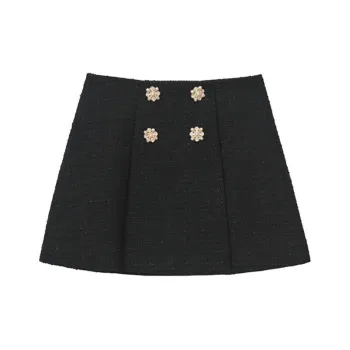 Self-portrait Casual Short Skirts Women's Classic Black