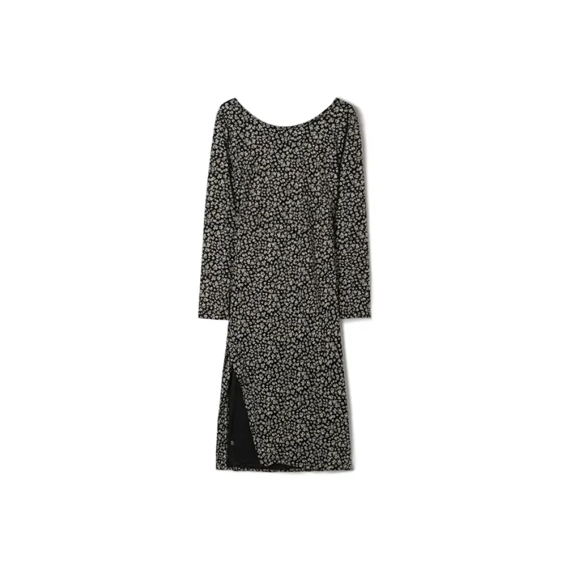Mapping Long Sleeved Dress Women's Black-0