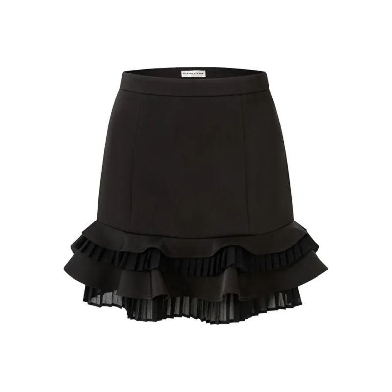 DIANA VEVINA Casual Short Skirts Women's Black-0