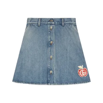 GUCCI Denim Dresses & Skirts Women's Light Blue