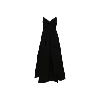 Marchesa Notte Pleated Taffeta Gown