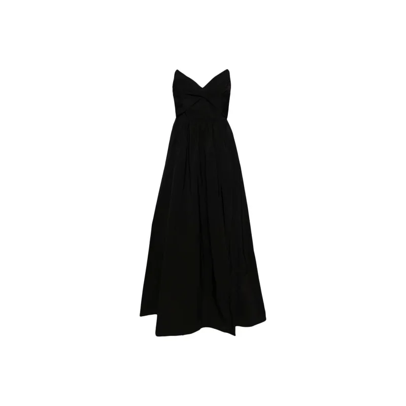 Marchesa Notte Pleated Taffeta Gown-0