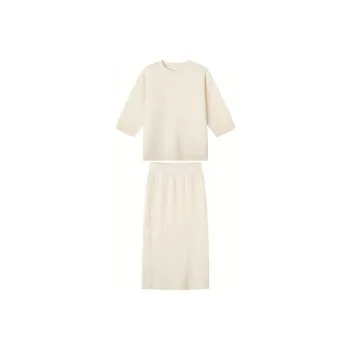 MT Two Piece Skirt Sets Women's Ecru