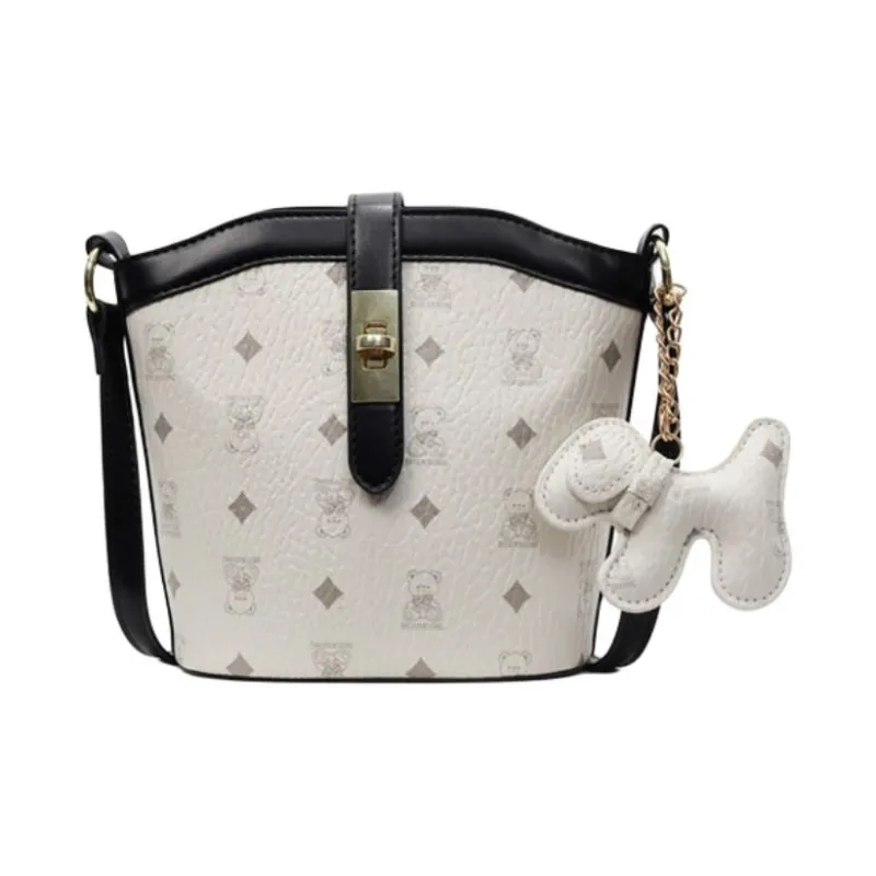 TOUTSEUL YOLO PU Shoulder Bag Women's White & Brown/White & Black/Black & Pink/Brown-26
