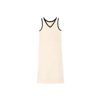 Orange Desire Sleeveless Dress Women's Beige & Black Frame