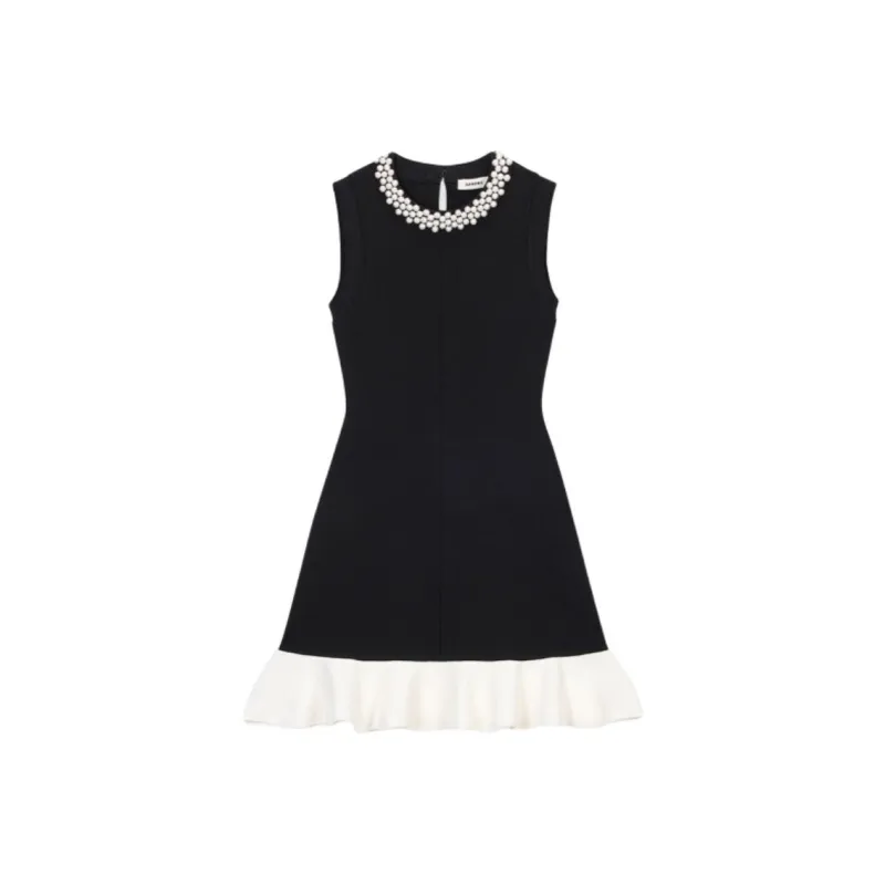 Sandro Faux pearl Embellished Mini Dress-0