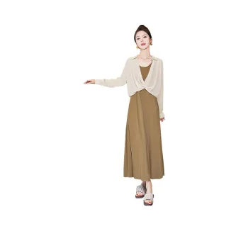 Cypress House Skirt Set Women's Outer Apricot Inner Dark Coffee