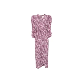 ISABEL MARANT V-Neck Ruched Midi Dress