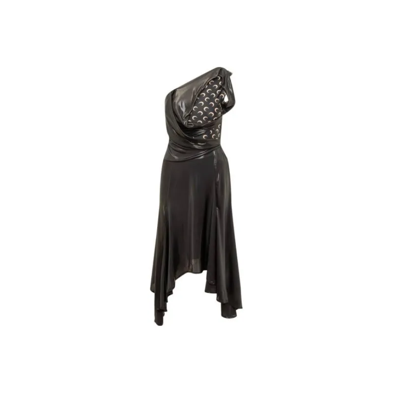 Marine Serre Moon Printed Draped Dress-0