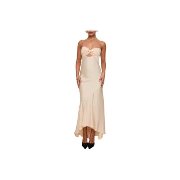 PRINCESS POLLY STAND A CHANCE TWIST DETAIL MAXI DRESS Sleeveless Dress Women's CHAMPAGNE/Champagne