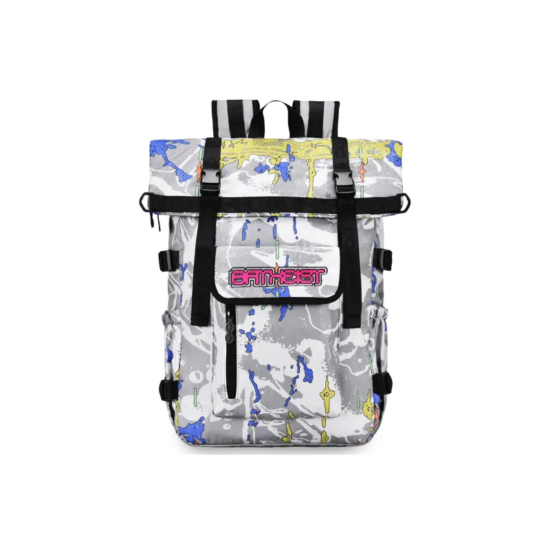 8atheist Polyester Backpack Unisex White-4