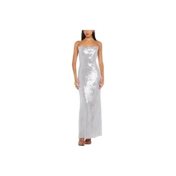 BEC+BRIDGE AISHYA MAXI DRESS Slip Dress Women's LILAC GREY/Light Purple Gray