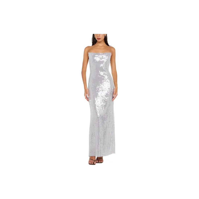 BEC+BRIDGE AISHYA MAXI DRESS Slip Dress Women's LILAC GREY/Light Purple Gray-0