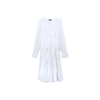 Lookinto Long Sleeved Dresses Women's Apricot