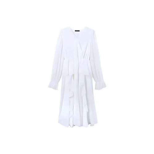 Lookinto Long Sleeved Dresses Women's Apricot