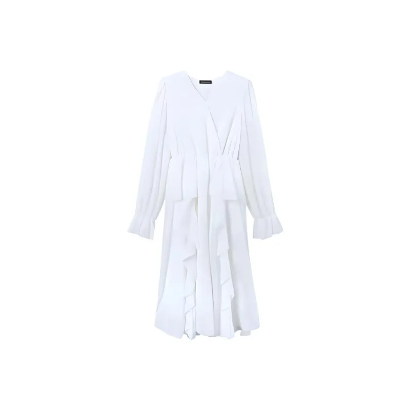 Lookinto Long Sleeved Dresses Women's Apricot-0