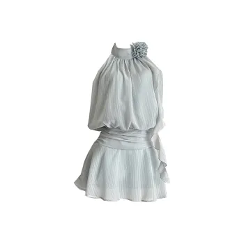 KYKW Sleeveless Dress Women's Gray Blue