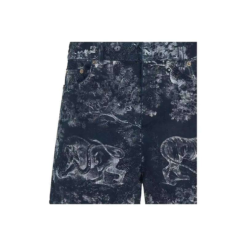 DIOR Quarterly New Products Denim Shorts Women's Dark Blue-2