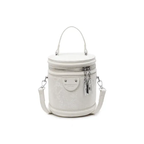 TOUTSEUL YOLO PU Bucket Bag, Shoulder Bag, Crossbody Bag, Handbag Women's Ecru/Silver/Black/Pink