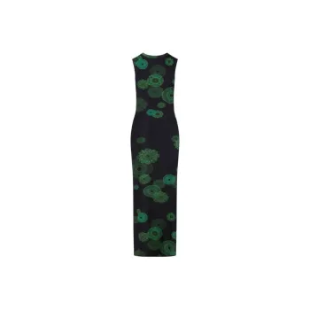 COPERNI Cymatics print Mesh Maxi Dress