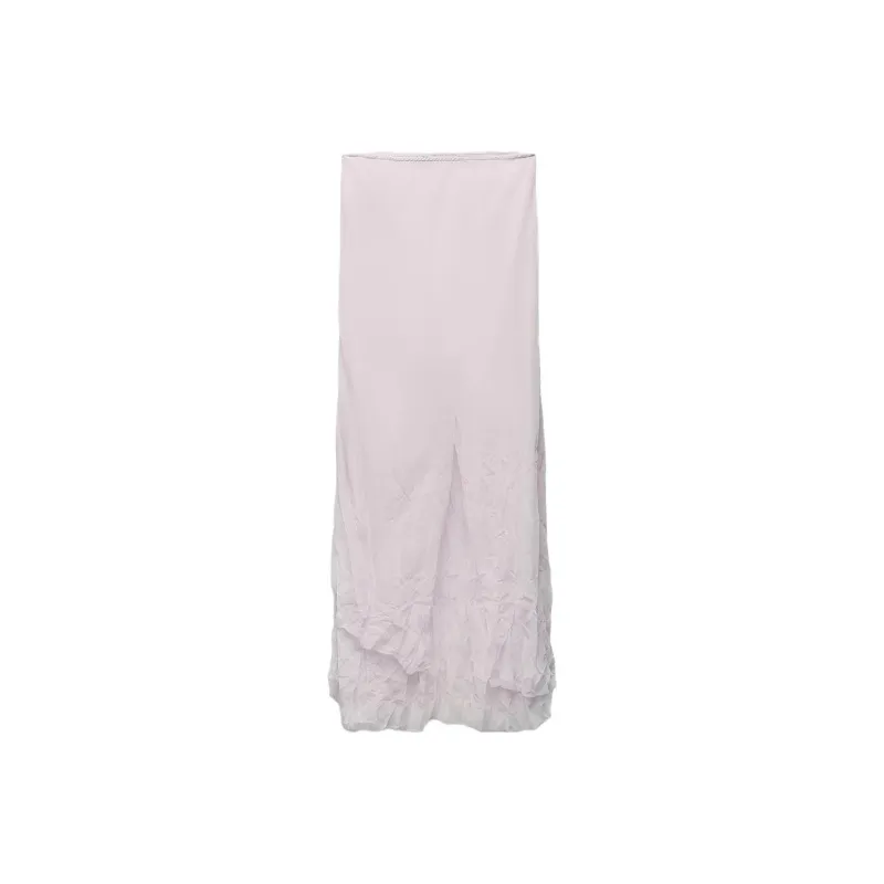 ZARA Casual Long Skirts Women's Light Purple-0