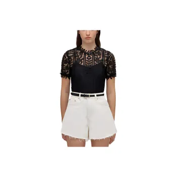 Self-portrait Denim Shorts Women's White