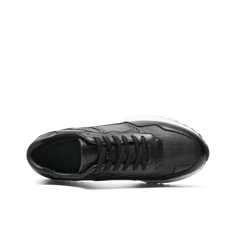 He Jinchang Anti Slip Wear Resistant Low Top Casual Shoes Men's Black-3