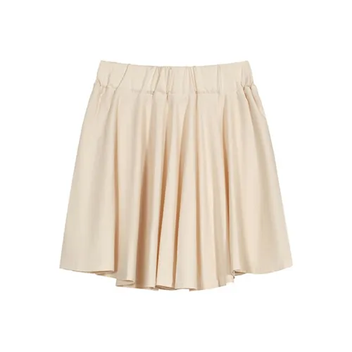 PZGE Casual Short Skirts Women's Apricot