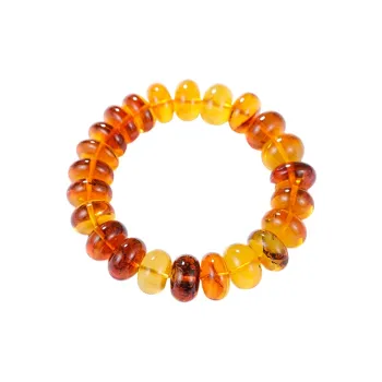 S&A Amber Beeswax Jade Bracelets Women's