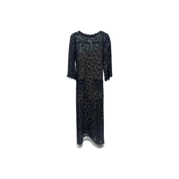 CHANEL Long Sleeved Dress Women's Black