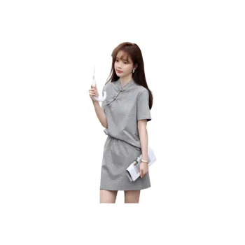 Mo Han Yi Mei Skirt Set Women's Heather Gray