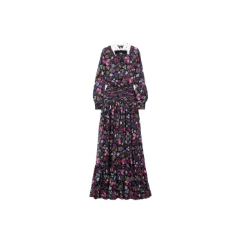 Valentino Long Sleeved Dress Women's Purple
