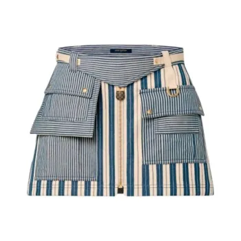 LOUIS VUITTON Mixed Stripes Utility Mini Skirt