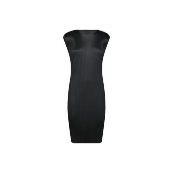 ISSEY MIYAKE Sleeveless Dress Women's Black