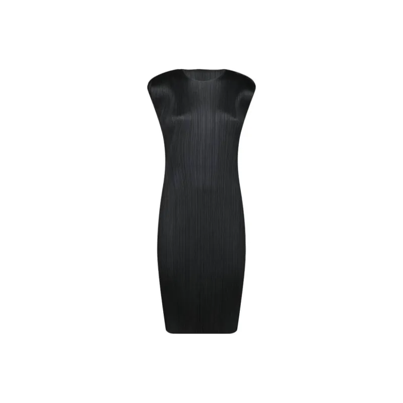 ISSEY MIYAKE Sleeveless Dress Women's Black-0
