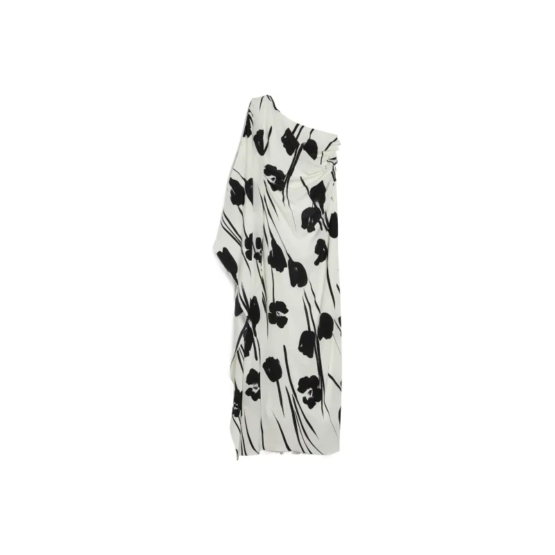 MaxMara Jonnny Floral print Satin Maxi Dress-0