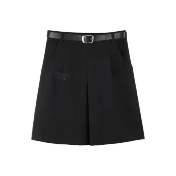 DRAGON FACE Casual Short Skirts Women's Black